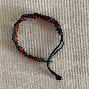 Boho Leather Braided Black and Brown Bracelet